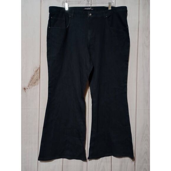 Sunrise 51 Denim - Sunrise‎ 51 Jeans Ladies plus 23 Dark Wash Wide Leg Mid Rise